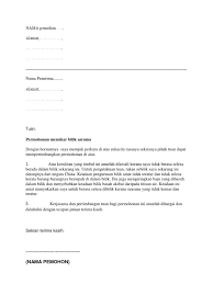 Surat Rasmi Permohonan Rumah Sewa Letter 7saudara Com