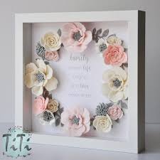 Personalized Felt Floral Frame Box With Custom Text This Is A Unique Gift For Everybody Frame Contains Handmad Flower Shadow Box Diy Gifts For Mom Diy Gifts