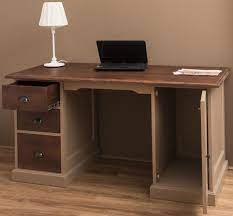 Our solid wood office desks are desks that are built with only hardwood and wood veneers, meaning these pieces are incredibly sturdy and will last! Casa Padrino Country Style Solid Wood Desk With Door And 3 Drawers Beige Dark Brown 152 X 70 X H 78 Cm Office Furniture In Country Style