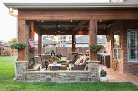 It holds a 48 quart igloo cooler. Covered Rustic Outdoor Kitchen Novocom Top