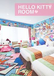 How About A Meow Velous Hotel Stay In A Hello Kitty Room Tokyo Japan I Am Aileen Hello Kitty Rooms Hello Kitty Bedroom Hotel