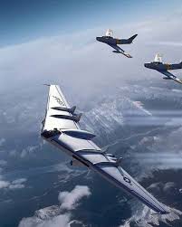 Similar aircraft designs, that are not technically flying wings, are sometimes casually referred to as such. Northrop Flying Wing And F 86 Sabres Aircraft Military Aircraft Flying Wing Vintage Aircraft