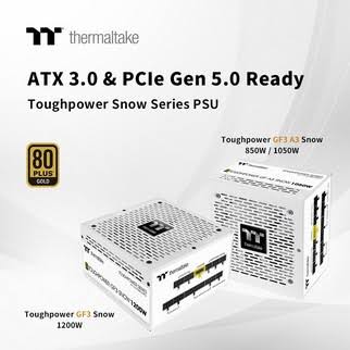 Thermaltake releases toughpower gf3 1200w & gf a3 850w/1050w in snow  edition thermaltake's first white psus with atx 3. 0 standards and pcie gen  5. 0 ready