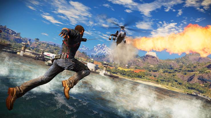 Игровой процесс Just Cause 3: полёт к цели над островом