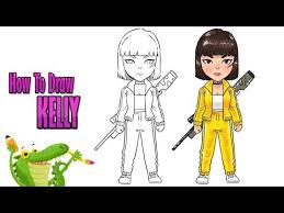 Fire sketch drawn mask drawings human anatomy art art sketchbook art folder art art drawings fire drawing. How To Draw And Coloring Free Fire Kelly Step By Step For Kids Myhobbyclass Com Learn Drawing Painting And Have Fun With Art And Craft