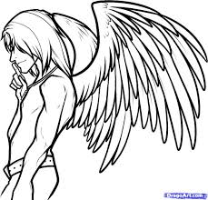 How To Draw An Angel Boy Angel Man Step By Step Fantasy Characters Fantasy Free Online Drawing Tutorial Added By Daw Angel Man Boy Drawing Online Drawing