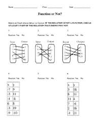 Students can use these worksheets and lesson to learn how to identify a function as even or odd. Function Or Not Worksheet By Lea Johnson Teachers Pay Teachers