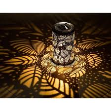 Solar Lantern Lights Hanging Lights Metal Leaf Pattern Etsy In 2020 Solar Lantern Lights Solar Lanterns Lantern Lights