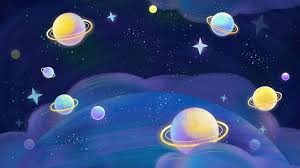 خلفية السماء الزرقاء الكواكب السماء الخلفية Cartoon Background Space Planets Space Backgrounds