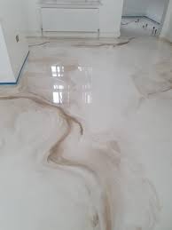 White Grey Marble Effect Epoxy Resin Flooring Modern Shopfront Commercial Interior Design Idea In 2021 Epoxy Floor Epoxy Floor Designs Floor Design