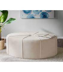 4.8 out of 5 stars. Cream Fabric Oval Coffee Table Ottoman With Welting