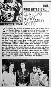 Biografia De Camilo Sesto Cantante Español Camilo Sesto Nota De Revista Espanola Anos 70 Camilo Sesto Camilo Musica En Espanol