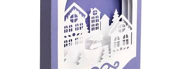 You can use abstract art to create holiday scenes, seasonal decor, or just make something pretty. How To Make A Christmas Shadow Box Card