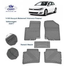 En Volkswagen Golf 7 Generation Grey Car Mats High Quality Tr Volkswagen Golf 7 Luks Kaucuk Paspas 5 Parca Gri Renk Volkswagen Golf Volkswagen Kaucuk