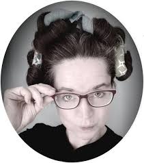 Set of 12 Sleep Curlers With Snap Fastener Heart Pattern Heart Red White