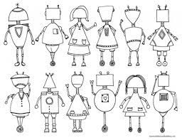 Print out more coloring pages from power rangers coloring pages! Printable Robot Coloring Page Dabbles Babbles