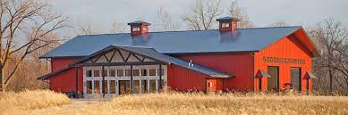 The dark charcoal and black steel is this turned out to be a beautiful red two door garage. Color Combination Tips For Your Pole Barn