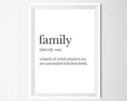 Family Definition Wall Art Funny Definition Print Minimalist Home Decor Printable Family Art Digital Modern Art Printables Family Art Minimalist Home Decor