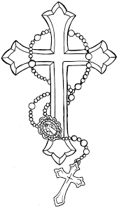 Dotted bracelet tattoo design will fade away much quickly then a solid black bracelet tattoo but temporarily it is a good option. Nice Cross With Holy Rosary Tattoo Design By Metacharis