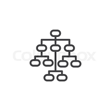 Sitemap Line Icon Linear Style Sign Stock Vector