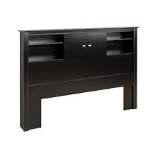 Black kallisto bookcase headboard with reviews say that it has a good quality, sturdy enough to place some heavy items. Prepac Kallisto Black Double Queen Bookcase Storage Headboard The Home Depot Canada