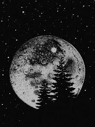 Dark Art Tumblr Scratchboard Art Moon Drawing Moon Art