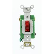 Leviton 15 Amp Illuminated Toggle Switch Clear R50 01461 0lc The Home Depot