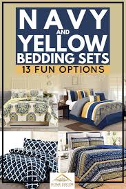 Able to contrast and complement other shades beautifully, it also has a deeply calming effect, as a colour that chimes with. Navy And Yellow Bedding Sets 13 Fun Options Home Decor Bliss