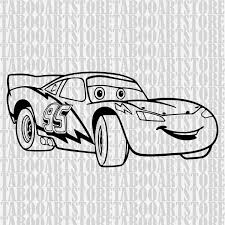 Lightning Mcqueen Stencil Lightning Mcqueen Svg Car Svg Disney Clipart Lightning Mcqueen Eps Silhou Lightning Mcqueen Disney Clipart Cars Coloring Pages