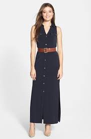 Michael Michael Kors Sleeveless Maxi Shirtdress Petite Nordstrom Dresses Maxi Shirt Dress Sleeveless Shirt Dress