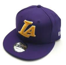 New Era Los Angeles Lakers 9fifty Nba Back Half Purple Gold Snapback Hat Osfm Los Angeles Lakers Nba Caps Nba Hats