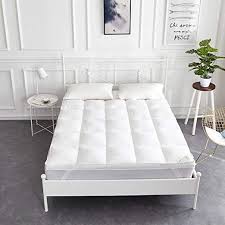 Sufuee Surmatelas Plumes Et Duvet D Oie De 7 Cm D Epaisseur Enveloppe 100 Coton Traitement Anti Allergie Chaud Et Doux Surmatelas Anti Allergie Epaisseur