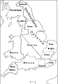 Attractive map of england and wales with decorative cartouche, from 'atlas supplementaire du precis de la geographie universelle de m. Anglo Saxon Britain Map And History