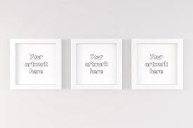 Triptych Mock Up White Background Mockup Free Psd Frame Mockups Poster Mockup