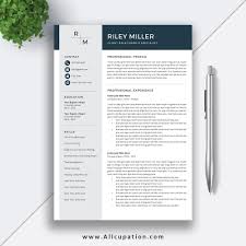 In the united states, a cv is used by people applying for a position in academia, research, or scientific field (as well as grants and fellowships). Editable Professional Resume Template Curriculum Vitae Word Job Resume Simple Cv Cover Letter Instant Download Riley Allcupation Optimized Resume Templates For Higher Employability