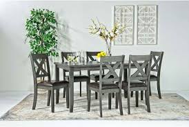 Palm Springs Dining Table 6 Chairs In Gray In 2020 Dining Table Table Furniture