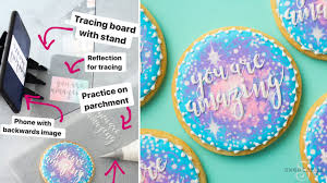 While icing a cake may seem like a daunting task, the more times you do it the easier it will get! Lettering On Cookies Pastel Galaxy Cookie Tutorial Sweetambssweetambs