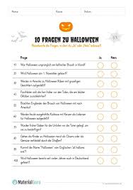 Ein Kostenloses Arbeitsblatt Zu Halloween Auf Dem Die Kinder 10 Fragen Zu Halloween Mit Ja Oder Ne Kostenlose Arbeitsblatter Quiz Fur Kinder Arbeitsblatter