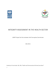 INTEGRITY ASSESSMENT IN THE HEALTH SECTOR