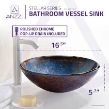 anzzi stellar series deco glass vessel
