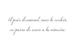 And Then Quietly Without Wanting It We Pass From Heart To Memory Gerard Presgurvic Romeo Et Juliette De La Haine Citation Proverbes Et Citations Mots Sympas