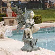 Celtic Fairy S Perilous Perch Garden Statue Fairy Statues Celtic Fairy Garden Statues