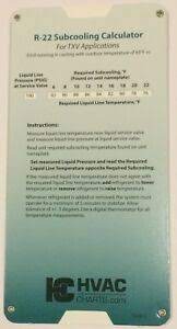 R 22 Superheat Subcooling Calculator Charging Chart Txv Tev Ebay
