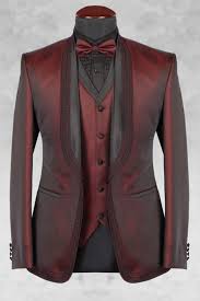 Black And Maroon Tuxedo Buy Black Maroon Dual Tone Silk Tuxedo Suits Online Designer Suits For Men Tuxedo Suit Suits