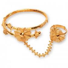 Senco Gold 22k Single Folded Ratan Chur Bracelet Gold Bride Jewelry Gold Jewelry Sets Gold Fashion Necklace