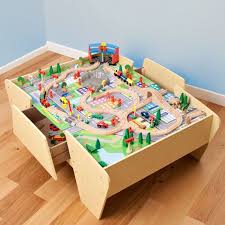 Pin By Wendy Mendez On Items Activity Table Wooden Train Train Table