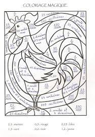 coloriage magique les nombres decimaux la classe de myli breizh cm2 walt disney gratuit