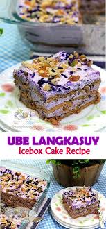 Ube Langkasuy Graham Float Recipe Recipe Icebox Cake Recipes Float Recipes Filipino Food Dessert