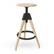 Black Wood High Adjustable Swivel Stool Adjustable Stool Swivel Stool Stool
