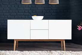 Design Sideboard Lisboa Weiss 150cm Mit Eiche Fussen Kommode Board Aufbewahrung Kuche Haushalt Sideboard Weiss Holz Sideboard Design Esszimmer Weiss